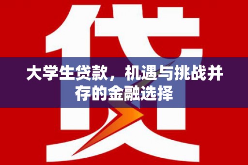 沁县大学生贷款，机遇与挑战并存的金融选择