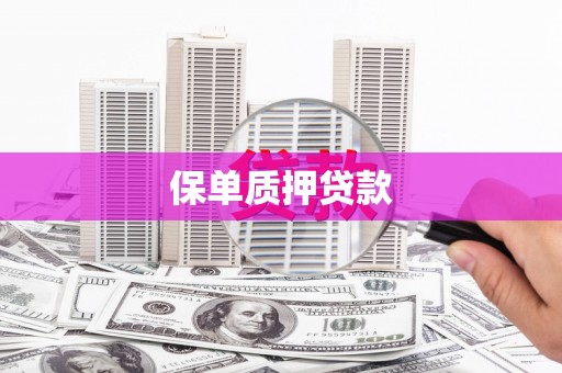 沁县保单质押贷款