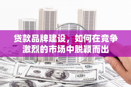 沁县贷款品牌建设，如何在竞争激烈的市场中脱颖而出