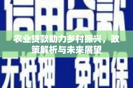 沁县农业贷款助力乡村振兴，政策解析与未来展望