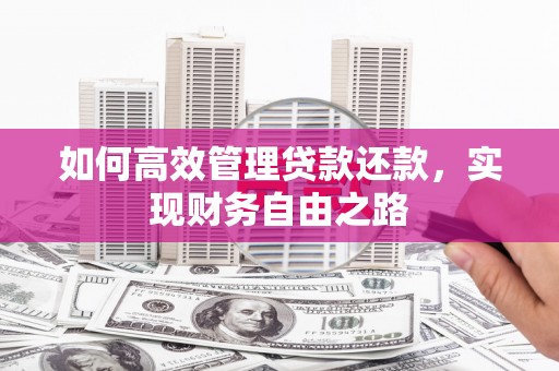 沁县如何高效管理贷款还款，实现财务自由之路