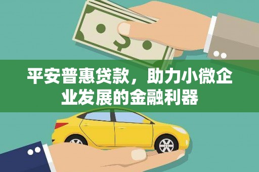 沁县平安普惠贷款，助力小微企业发展的金融利器