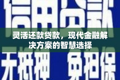 沁县灵活还款贷款，现代金融解决方案的智慧选择