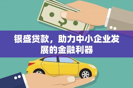沁县银盛贷款，助力中小企业发展的金融利器