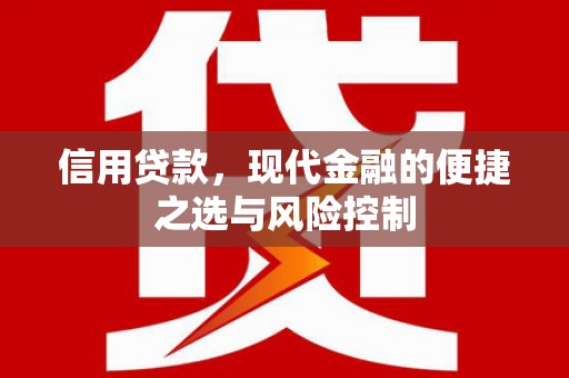 沁县信用贷款，现代金融的便捷之选与风险控制