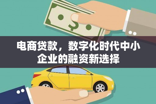 沁县电商贷款，数字化时代中小企业的融资新选择
