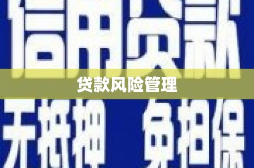沁县贷款风险管理