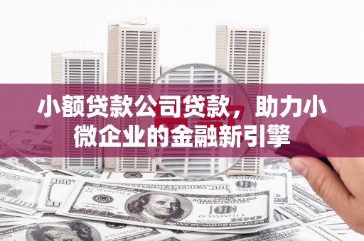 沁县小额贷款公司贷款，助力小微企业的金融新引擎