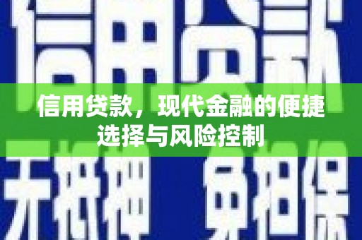 沁县信用贷款，现代金融的便捷选择与风险控制