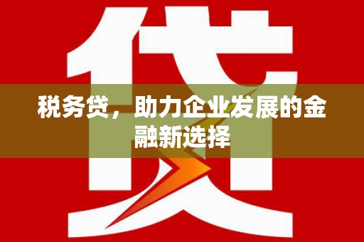 沁县税务贷，助力企业发展的金融新选择