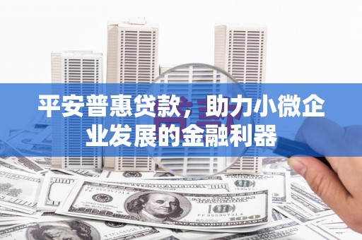 沁县平安普惠贷款，助力小微企业发展的金融利器