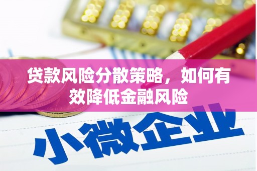 沁县贷款风险分散策略，如何有效降低金融风险