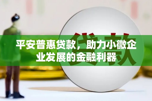 沁县平安普惠贷款，助力小微企业发展的金融利器