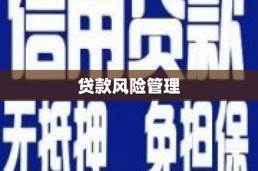 沁县贷款风险管理