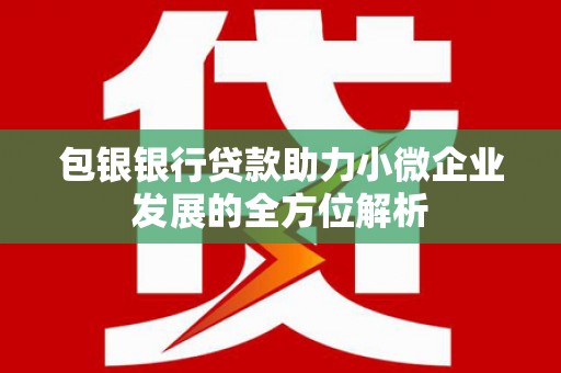 沁县包银银行贷款助力小微企业发展的全方位解析