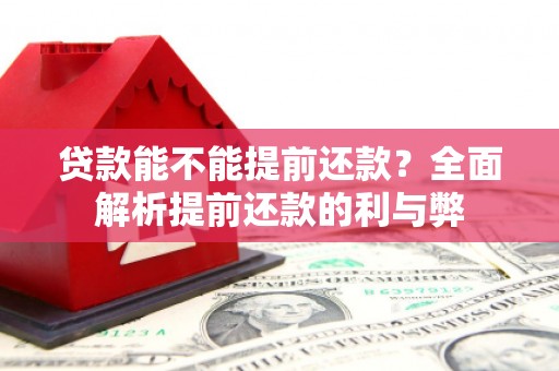 沁县贷款能不能提前还款？全面解析提前还款的利与弊