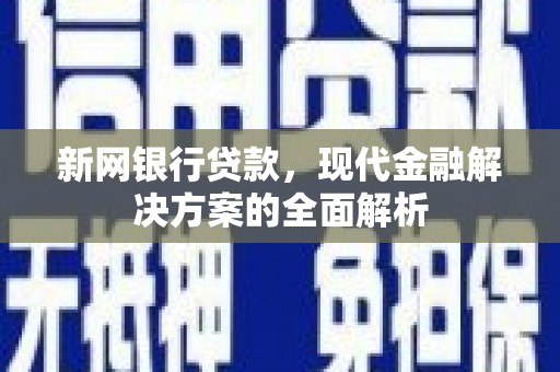 沁县新网银行贷款，现代金融解决方案的全面解析