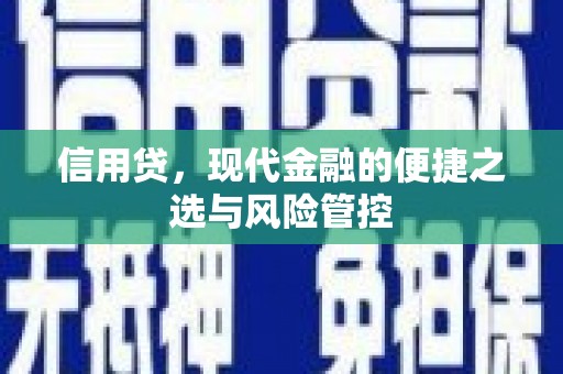 沁县信用贷，现代金融的便捷之选与风险管控
