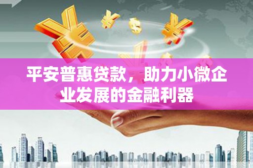 沁县平安普惠贷款，助力小微企业发展的金融利器