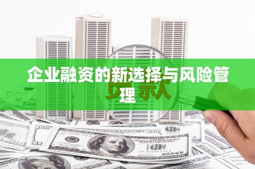 沁县企业融资的新选择与风险管理