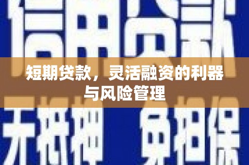 沁县短期贷款，灵活融资的利器与风险管理