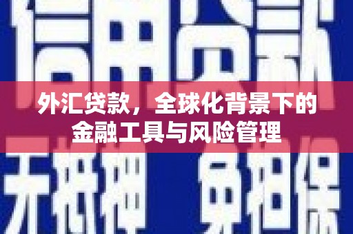 沁县外汇贷款，全球化背景下的金融工具与风险管理